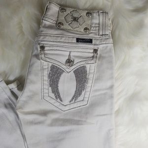 Miss Me Women's White Denim Boot Cut Jeans Size 26